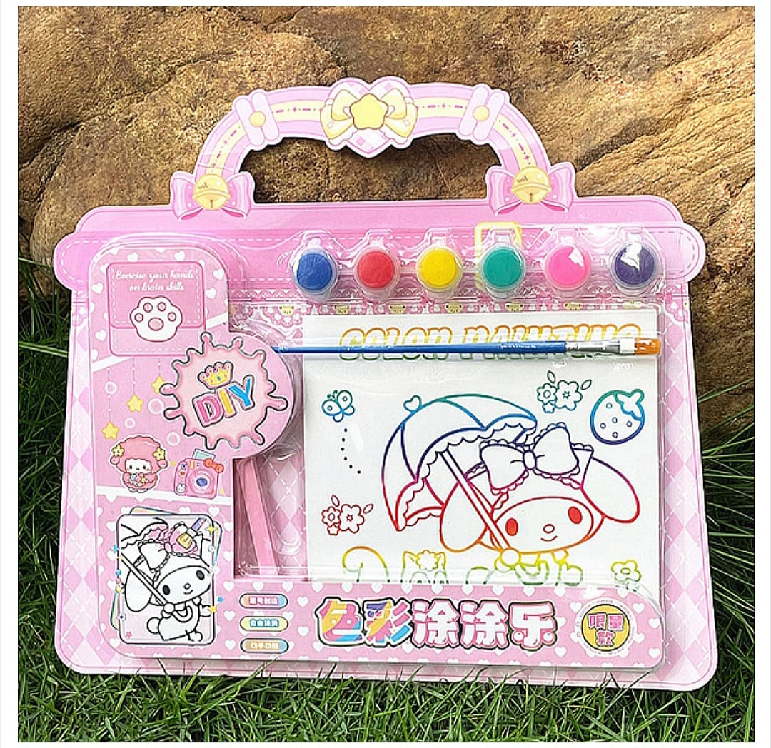 Children's Day Gift Creative Handmade Cartoon Shape DIY Watercolor Painting Set Children's Cute Fun Filling Coloring Gift Box