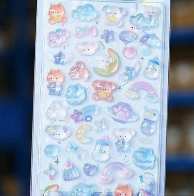 Japanese cartoon embossed fun stickers || decorative 3D stickers_img_2