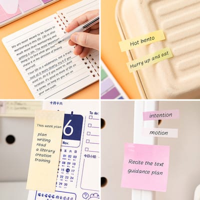 Cross-Border A6 Multifunctional Sticky Notes Student Expansion Sticky Notes Ins Style Notepad Combination Set_img_3