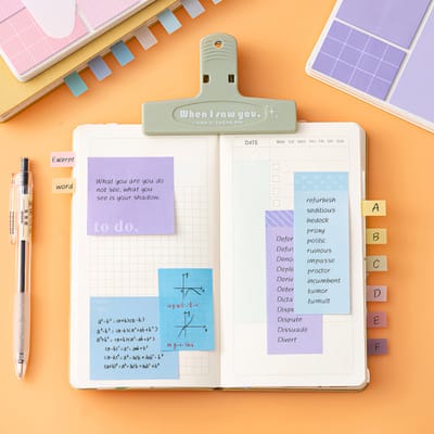 Cross-Border A6 Multifunctional Sticky Notes Student Expansion Sticky Notes Ins Style Notepad Combination Set_img_2