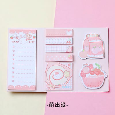 Long Strip Sticky Note Set Combination Cartoon Colorful Sticky Note Pad Student Creative Sticky Note Paper || Journaling Supplies_img_4