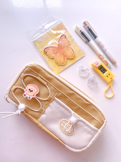 Sea Salt Milk Blue Pencil Case 9-layer Large Capacity with Stationery_img_8