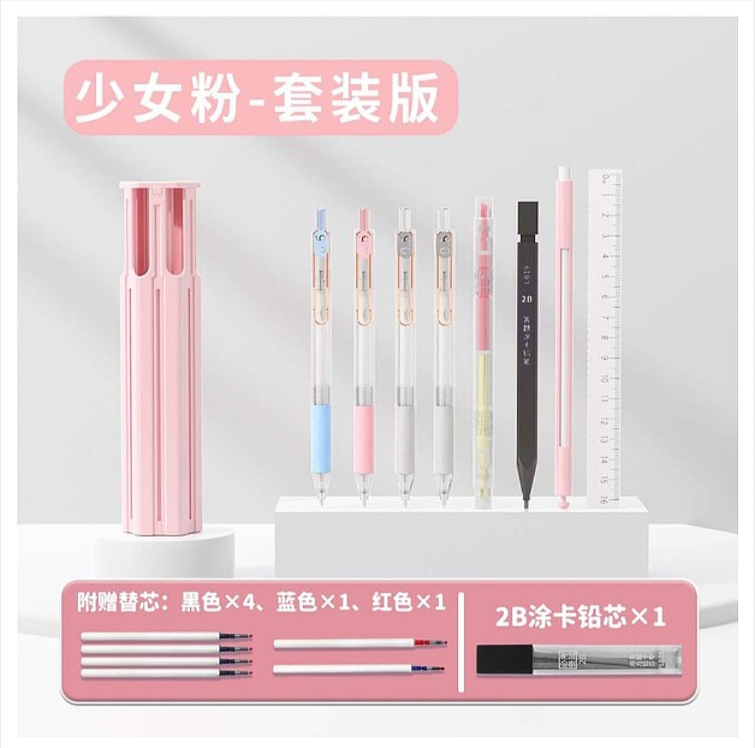 NBX six pen pen case push pen for portable multifunctional pen case
