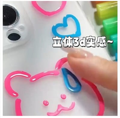 3D Graffiti Pen High-Value Jelly Creative Painting DIY Colorful Mobile Phone Case Stationery_img_2