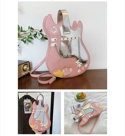 Cross-Border Trendy Shoulder Bag || American Fashion Guitar Style Backpack_img_6