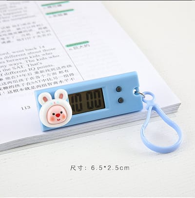 Cartoon cute small hanging watch mini portable electronic clock student exam class schedule clock timer_img_4