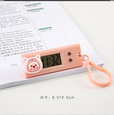 Cartoon cute small hanging watch mini portable electronic clock student exam class schedule clock timer_img_8
